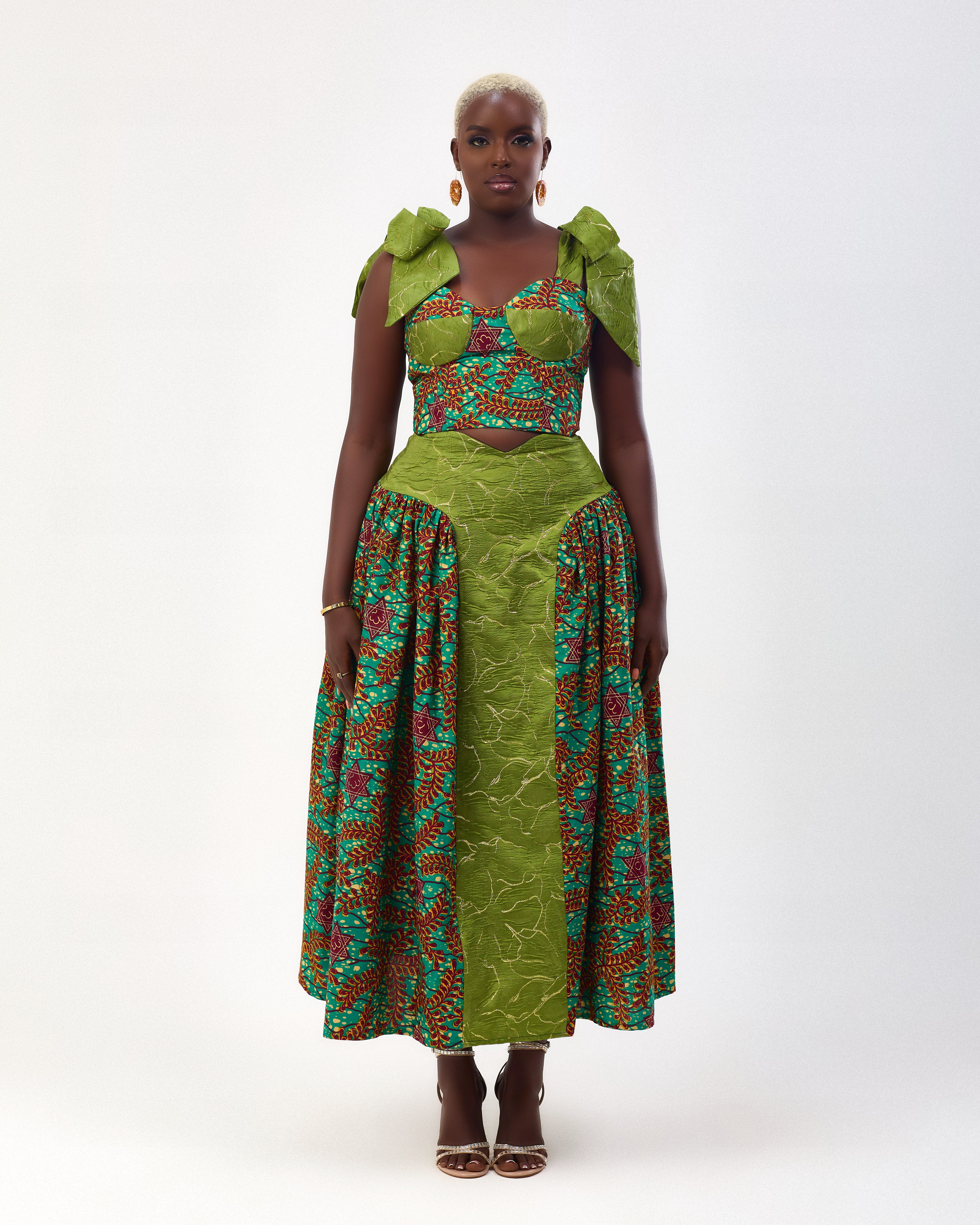 Lucille set in ankara and brocade