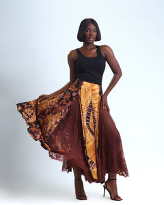 KELLY SKIRT IN BROWN ADIRE