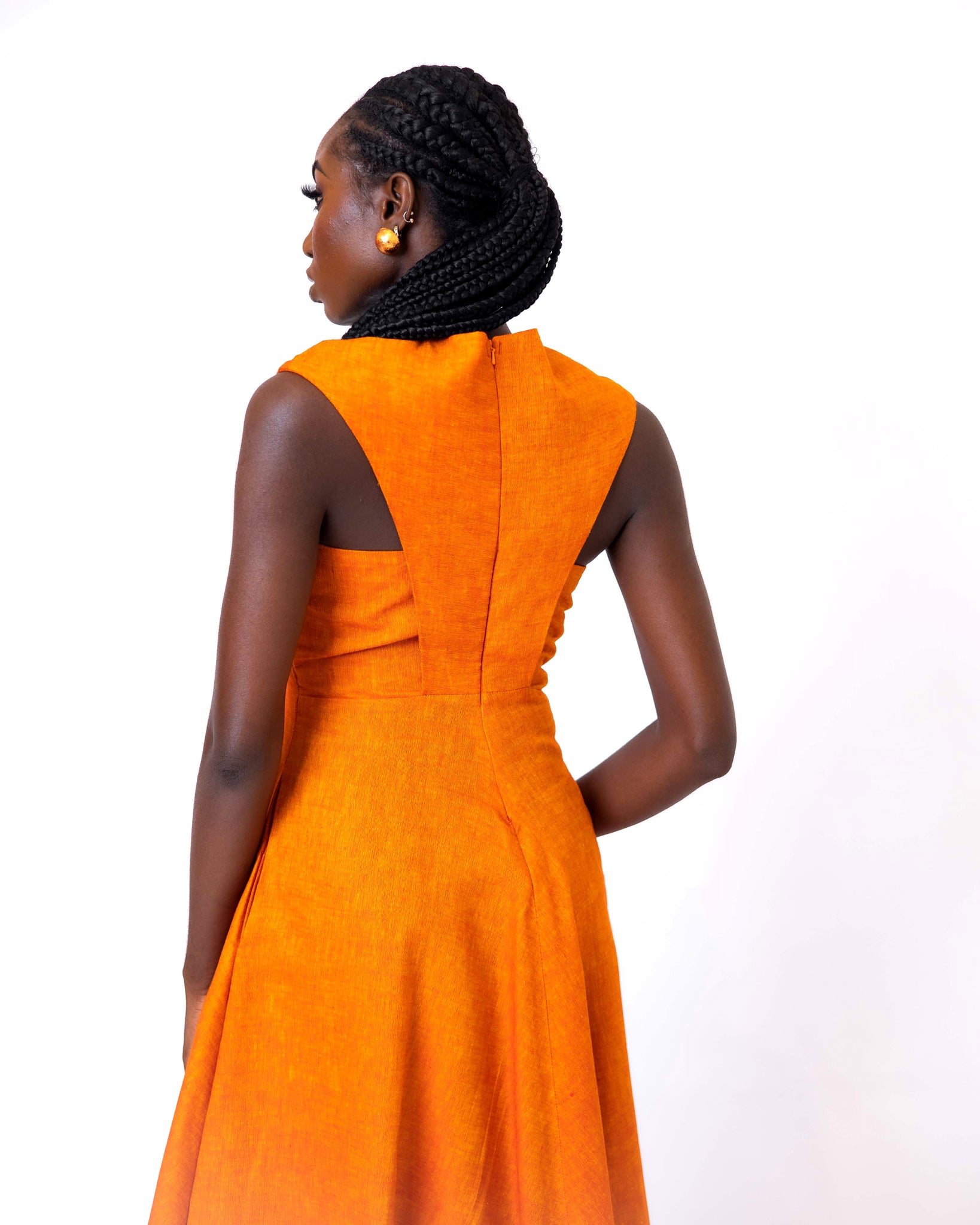 The FBS RUCHED Dress in Orange