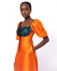 Darkowaa Dress in Orange