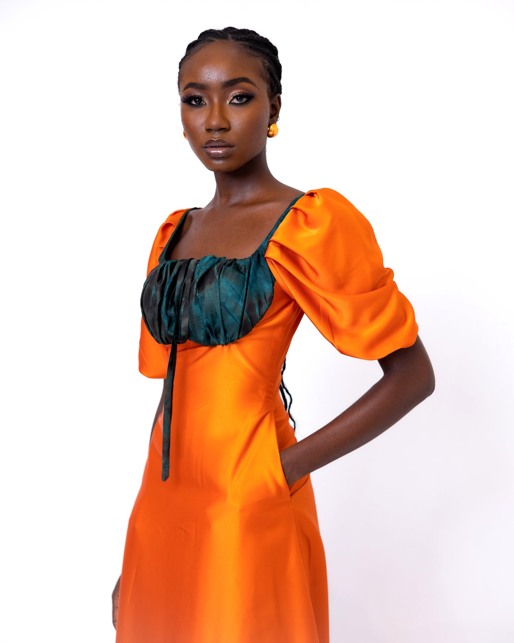 Darkowaa Dress in Orange