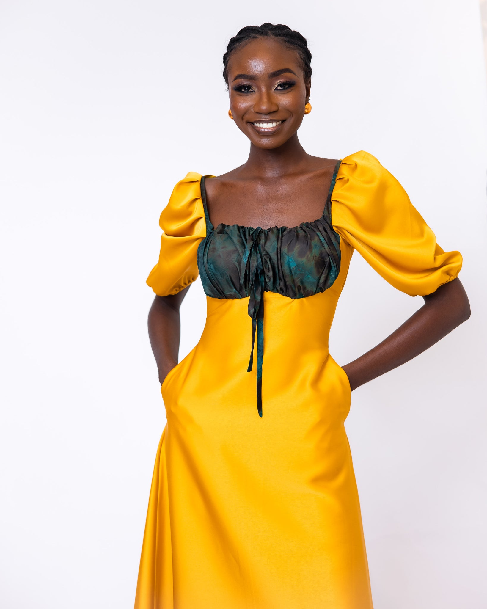 Darkowaa Dress in Mustard