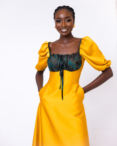 Darkowaa Dress in Mustard
