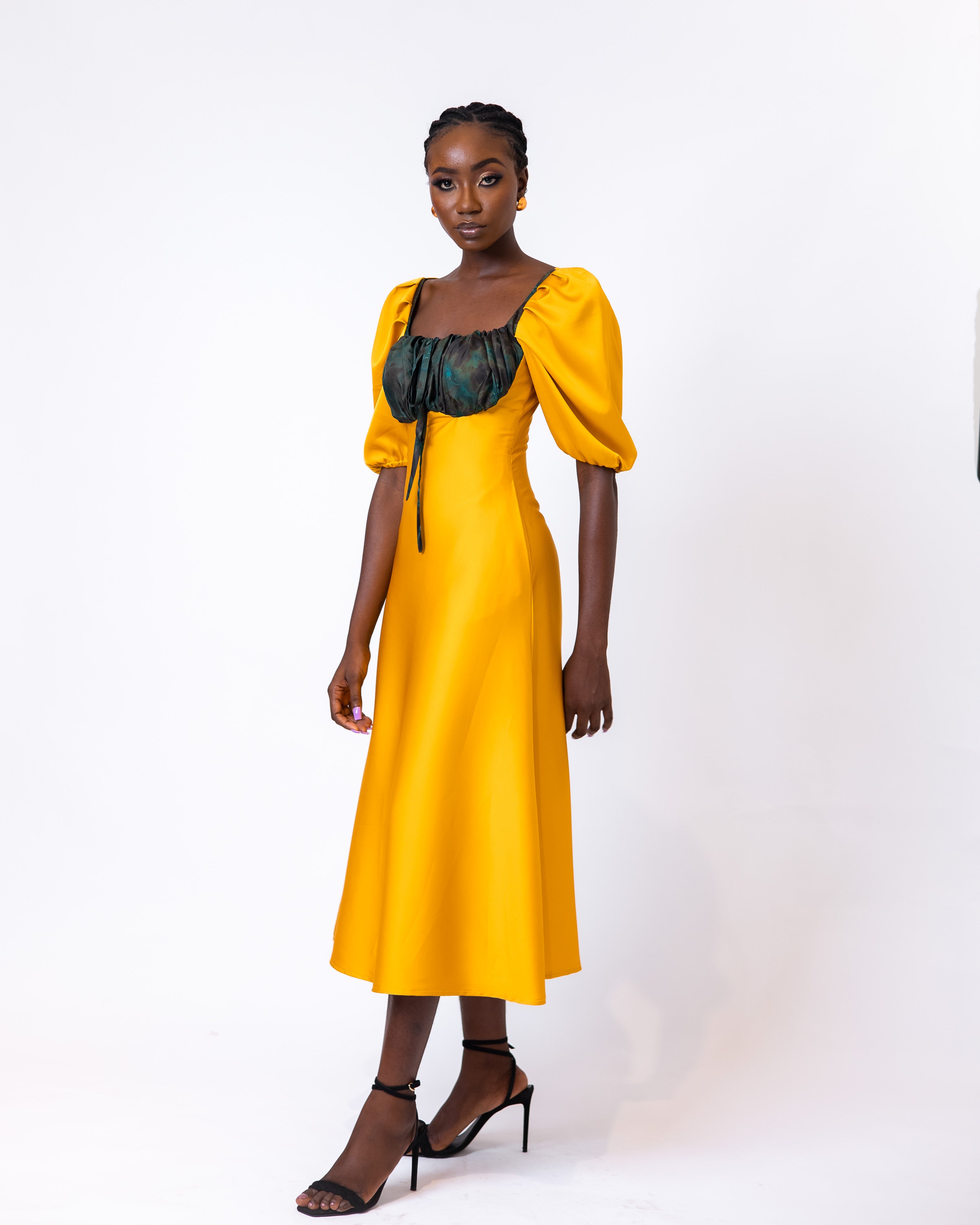Darkowaa Dress in Mustard