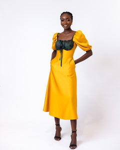 Darkowaa Dress in Mustard